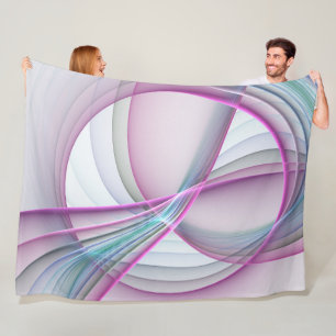 In Beweging, Moderne Abstract Kleurrijke Fractale Fleece Deken