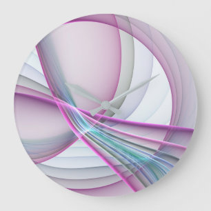 In Beweging, Moderne Abstract Kleurrijke Fractale Grote Klok