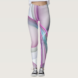 In Beweging, Moderne Abstract Kleurrijke Fractale Leggings