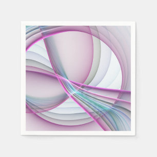 In Beweging, Moderne Abstract Kleurrijke Fractale  Servet