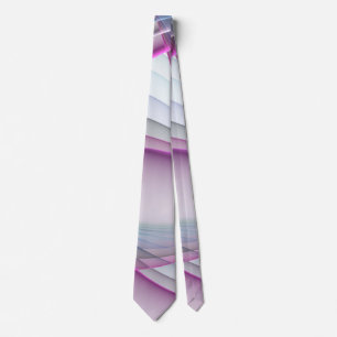 In Beweging, Moderne Abstract Kleurrijke Fractale  Stropdas