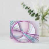 In beweging, moderne Abstracte kleurrijke fractale Briefkaart (Staand voorkant)