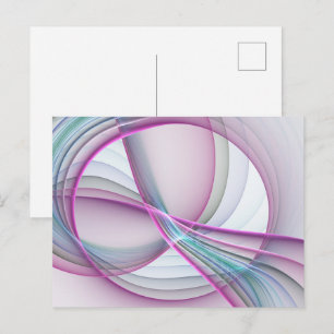 In beweging, moderne Abstracte kleurrijke fractale Briefkaart