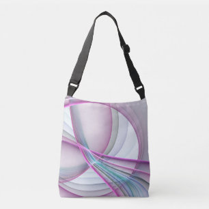 In beweging, moderne Abstracte kleurrijke fractale Crossbody Tas