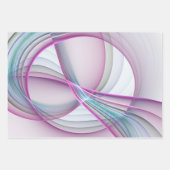 In beweging, moderne Abstracte kleurrijke fractale Inpakpapier Vel (Voorkant 2)