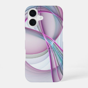 In Beweging, Moderne Abstracte Kleurrijke Fractale iPhone 16 Hoesje