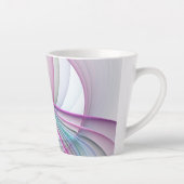 In beweging, moderne Abstracte kleurrijke fractale Latte Mok (Rechts)