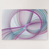 In beweging, moderne Abstracte kleurrijke fractale Legpuzzel (Horizontaal)