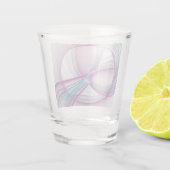 In beweging, moderne Abstracte kleurrijke fractale Shot Glas (Achterkant)