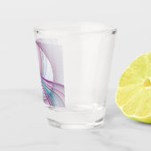 In beweging, moderne Abstracte kleurrijke fractale Shot Glas (Rechts)