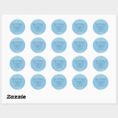  in blauw ronde sticker (Vel)