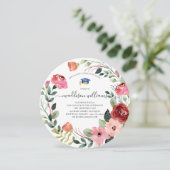 in bloei | Blush bloemenafstudeerfeest Kaart (Staand voorkant)