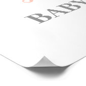 In Bloom Blush Baby shower Welkomstteken Poster (Hoek)