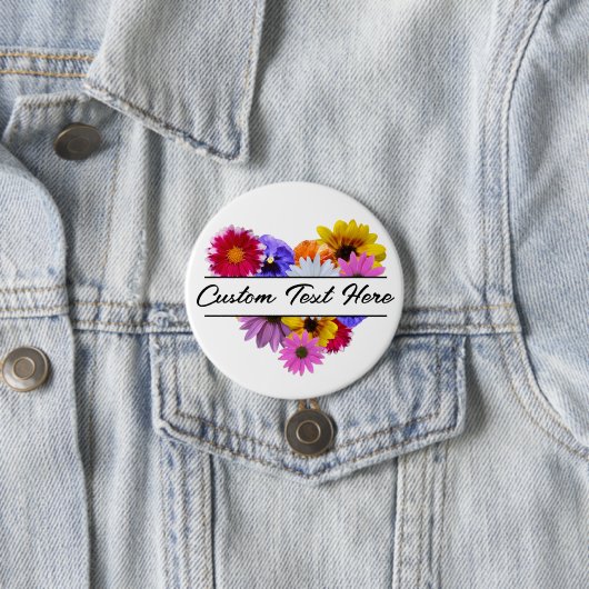 In Bloom - Hart Split Floral Button (In situ)