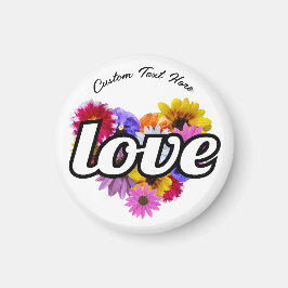 In Bloom - Liefde Hart Gevormd Bloemen Boeket Magneet