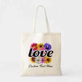 In Bloom - Liefde met vierkant bloemenboeket Tote Bag