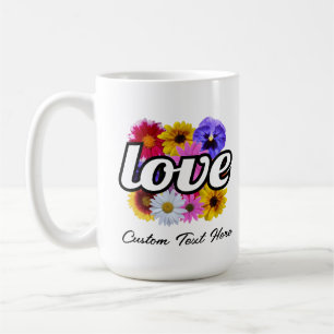 In Bloom - Liefde met vierkante bloemenboeket Mok