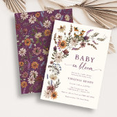 In Bloom Wildflower Baby Shower Uitnodiging