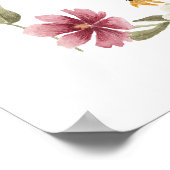 In Bloom Wildflower Bruids Bruiloft Welkomstbord Poster (Hoek)