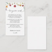 In Bloom Wildflower Honeymoon Wens Informatiekaartje (Voorkant / Achterkant)