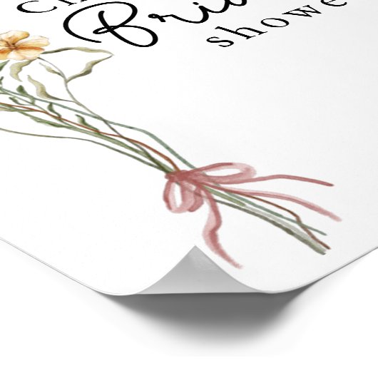 In Bloom Wildflower Vrijgezellenfeest Welkom Sign Poster (Hoek)