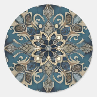 in blue ronde sticker