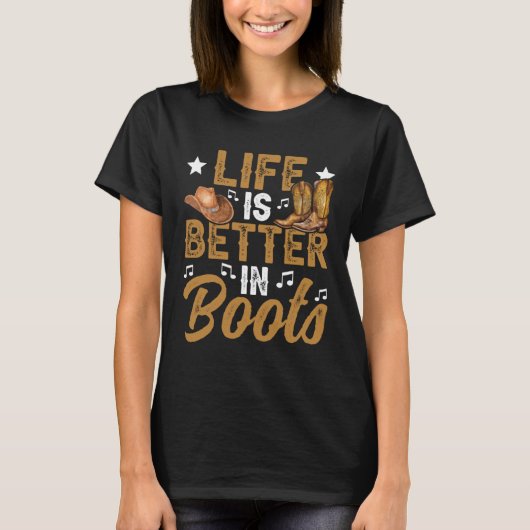 In Boots Line Dance Line Dancer T-shirt (Voorkant)