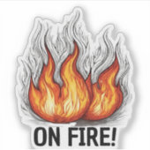 In brand! waterdicht sticker (Voorkant)