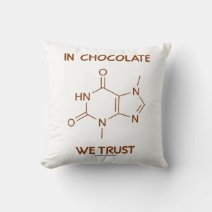In Chocolate vertrouwen we Theobromine Molecule Kussen