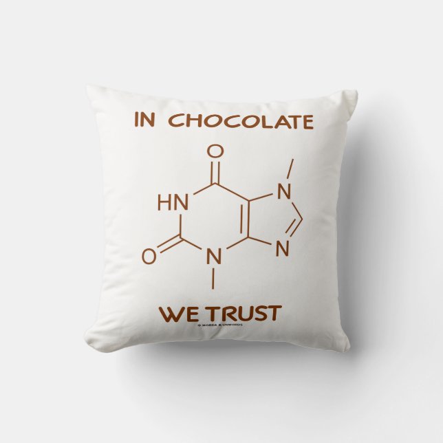 In Chocolate vertrouwen we Theobromine Molecule Kussen (Voorkant)