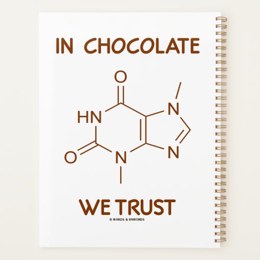 In Chocolate vertrouwen we Theobromine Molecule Planner (Achterkant)