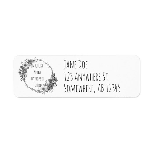 In Christ Alone Return Address Labels (Voorkant)