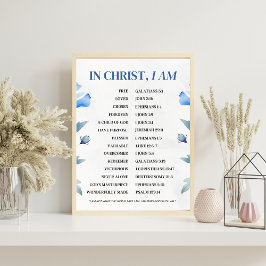 In Christ I Am – Christian Identity Bible Verse  Poster