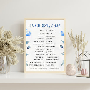 In Christus Ben Ik – Bijbelvers over christelijke Poster
