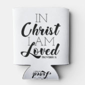 In Christus ben ik geliefde Scriptbeloften Christe Blikjeskoeler (Achterkant)