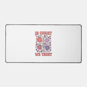 In Christus We Geloof Bloemig Christelijk Vectoron Bureaumat