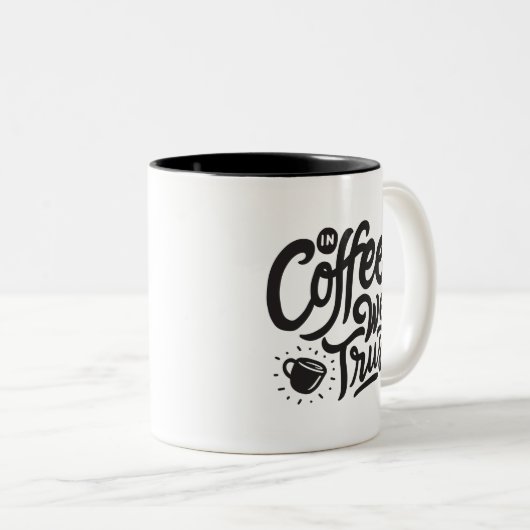 In Coffee We Trust, Two-Tone Coffee Mug (Devant droit)