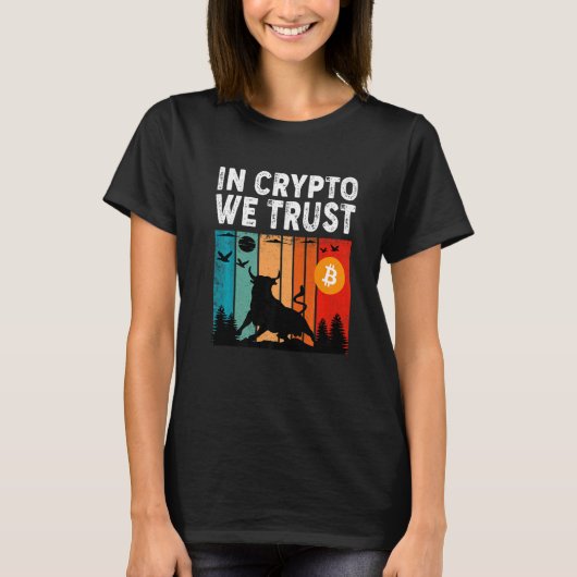 In Crypto We Trust Bitcoin Trading & Mining Asset T-shirt (Voorkant)