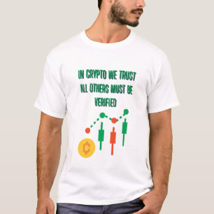 In Crypto We Trust Vetgedrukte Typografie Ontwerp T-shirt