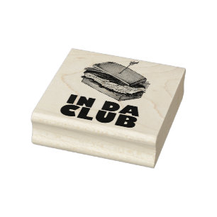 In Da Club Turkey Club Sandwich Diner Food Foodie Rubberstempel