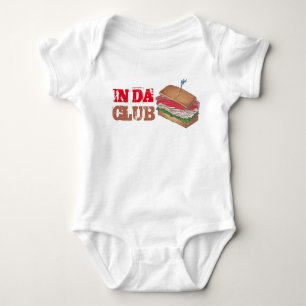 In Da Club Turkey Club Sandwich Funny Foodie Diner Romper