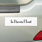 In Darwin vertrouw ik Bumpersticker (Op auto)