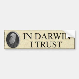 IN DARWIN VERTROUWEN IK BUMPERSTICKER