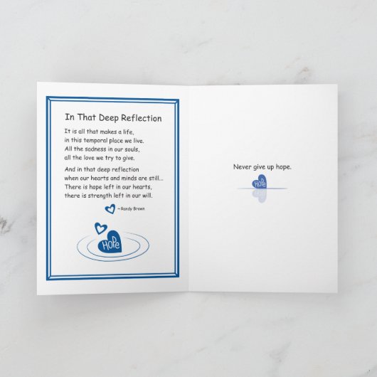 In dat diepe Reflection_Wenskaart Kaart (Binnen)