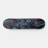 In de Abstracte fractale diepte van de Blauw Roze Skateboard (Horizontaal)