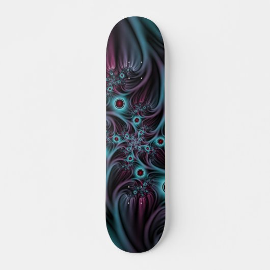 In de Abstracte fractale diepte van de Blauw Roze Skateboard (Voorkant)