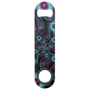 In de Abstracte fractale diepte van de Blauw Roze Speed Flessenopener