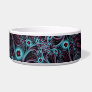 In de Abstracte fractale diepte van de Blauw Roze Voerbakje