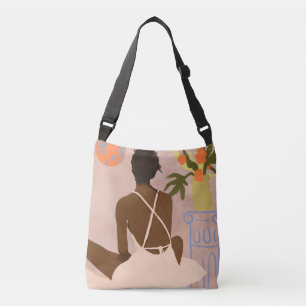 In de afgrond staren crossbody tas