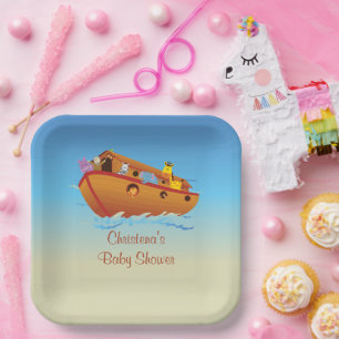 In de Ark Baby Shower Papieren Bordje